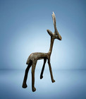 Mega Rare Museum Quality Authentic  Antique Benin Bronze Antelope Sculpture 5