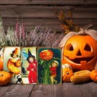 80 Pcs Vintage Halloween Postcards 4 X 6 Retro Halloween Greeting Cards Scary