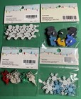 4-pack Make It Christmas Snowmen snowflake  Decorations gingerbread Buttons-4 68