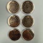 Lot Of 6 Franklin Mint History Of The United States Bronze Medals Encapsulated
