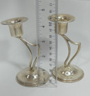 Mid Century Taxco Sterling Silver Pair Of Candle Holders