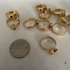 12 Vintage Gold Plated Ring Settings App 8 Mm Center 