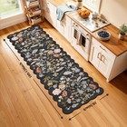 3x10ft Long Hallway Runner Rug  Non-slip Washable Kitchen Floor Mat Black