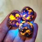 5pcs Natural Yooperlite Tumbled Polished Flame Stone Uv Reactive Fire Stone