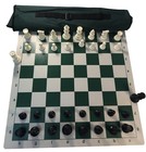 Green Quiver Combo   Chess Board  Bag    3 3 4  King Chess Pieces - Free Ship