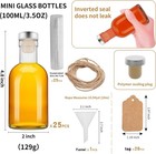 25 Pcs 3 5oz Mini Glass Liquor Bottles With Lids Small Glass Wine Bottle