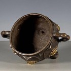 Old Chinese Hand-carved Brass Lotus Flower Hollow Out Ming Dynasty Xuande Mark