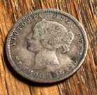 Canada Newfoundland 1873 Silver 5 Cents - Damaged
