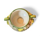 Ceramic Hand Painted Fruit Vase 5-1 2  High X 8  Wide Mint Vintage Farmhouse