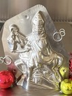 Vintage Metal St  Nickolas    Father Christmas On Horse Chocolate Mold 15932