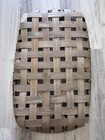 Vintage Large Woven Wood Tobacco Basket Primitive Farmhouse Wall Decor 24    X 15   