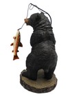 7 Inch Ssg54267 Black Bear Fishing On Black Rock Figurine Home Decor Statue
