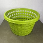 Vintage Rubbermaid 2966 Round Roughneck Weave Heavy Duty Laundry Basket Green