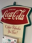 Vintage Coca- Cola Metal Calendar     fishtail       coke Refreshes You Best    1960   s