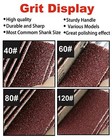 40 Pack Flap Wheel 1  X 1   1 4  Mounted Shank Aluminum Oxide Grit  60 80 120 24