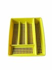 Vintage Yellow Plastic Divided Cutlery Tray Storage Mid Century  Retro