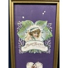 1908 Embossed Die-cut Calendar    merry Hours      Scraps     Framed Victorian