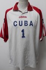 Vintage Sport Worn Cuba Adidas Volleyball Shirt  Rare