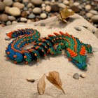 Articulated Dragon Figurine     17 Inch 3d Printed Fidget Toy  Custom Colors