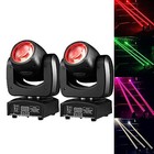 90w Led Moving Head Dj Lights Mini Beam Stage Lights 2 Pack Black-2 Pack 90w