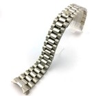 Solid Stainless Steel Strap Bracelet 20mm Curved End President Watch Band Us