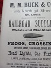 1881 Print Ad   M m  Buck   Company Railroad Supplies Frogs Head Lights St Louis