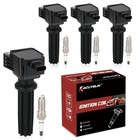 Uf670 Ignition Coil Pack And Double Iridium Spark Plugs Set Of 4 Compatible
