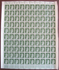 Deutsches 3rd Reich German Hitler 3 Full Sheets Stamps Hitler Head 5pf
