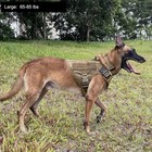 Tactical Dog Harness  Large Size 2x Metal Buckle working Dog Molle Vest 