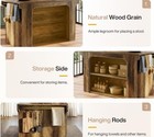 Freestanding Kitchen Island Farmhouse Brown Wood Effect  2 Shelves Towel Bar