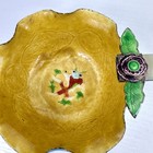 Antique Chinese Enamel Brush Washer With A Hand-carved Jadeite Handle Circa 1900