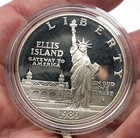 1986 United States Liberty Silver Dollar   Half Dollar Coin Set In Display Case