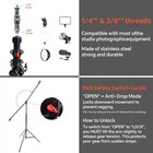 Photography Light Stand With Boom Arm  3-in-1 Heavy Duty Aluminum Alloy 12 5f   