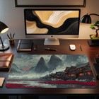 Mtg Playmat   Snowy Japanese Rakdos Themed Playmat   Unofficial Mtg Playmat