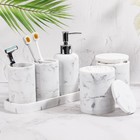 Bathroom Set  6-piece Bathroom Accessory Set  Toothbrush Holders Set  Soap Di   