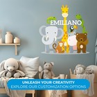 Personalized Name Jungle Animals Vinyl Wall Decor I Nursery Wall Decal For Ba   