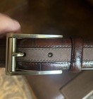 Donald J Trump Signature Collection Brown Leather Belt Men s Size 36 90 11tr0114