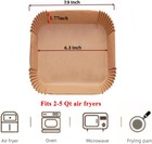 100pcs Air Fryer Disposable Paper Liner Non-stick Baking Oil-proof Liners Square