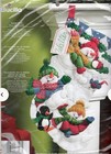 Bucilla Felt Christmas Stocking  snow Fun  Finished  Free Personalization 