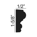 Outwater 1-5 8 x1 2 x96  Primed White Panel Moulding