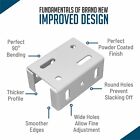 Ohiy Heavy Duty Aluminum Fence Bracket For Vinyl Fencing Fits 2-3 4in Rail White