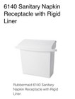 New Rubbermaid Sanitary Napkin Receptacle 6140 W  Rigid Liner  6141 Bag