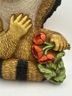 Vintage Dart Ind Homco Happy Raccoon Plastic 10  Wall Hanging Decor Plaque 1977