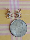 Tiny Two Pieces Designer Zipper Pull Button Charm Pendant 