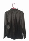 With Stretch Black Dress Shirt Button Down Women s Size Large