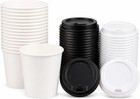 12 Oz Disposable Hot Coffee Cups Lids Or Combo Pack Leak Proof Usa