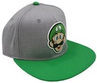 Nintendo Super Mario Bros Luigi Rubber Logo Snapback Hat