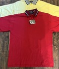 Arnold Palmer Mens Xl Golf Polo Lot Of 2 Short Sleeve Red Yellow Cotton New