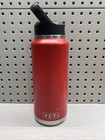 Yeti 26oz 2nd Armored Div  Rambler Bottle W  Chug Cap Camp Red Used Scuffed dent