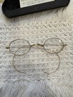 Vintage Antique Wire 12k Gold Rim Eye Glasses W  Case Eyeglass And Note 11 Grams